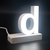 Litera LED, ( d ) mic, decorativa, 3D, luminoasa, seria magnetic baza, 120mm, 6500K, abcMIX, L1267
