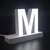 Litera LED, ( M ) mare, decorativa, 3D, luminoasa, seria magnetic baza, 120mm, 6500K, abcMIX, L1282