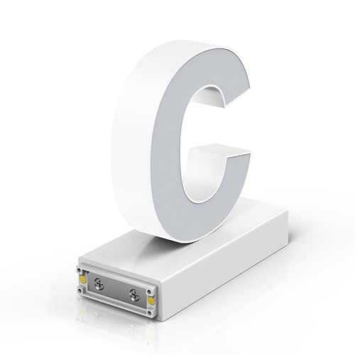 Litera LED, ( c ) mic, decorativa, 3D, luminoasa, seria magnetic baza, 120mm, 6500K, abcMIX, L1265