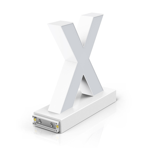 Litera LED, ( X ) mare, decorativa, 3D, luminoasa, seria magnetic baza, 170mm, 6500K, abcMIX, L1349