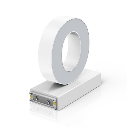 Litera LED, ( o ) mic, decorativa, 3D, luminoasa, seria magnetic baza, 220mm, 6500K, abcMIX, L1381