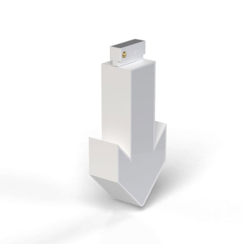 Simbol LED, sageata jos ( ↓ ), decorativ, 3D, luminos, seria glisabil track profil Al, 150mm, 6500K, abcMIX, S2364