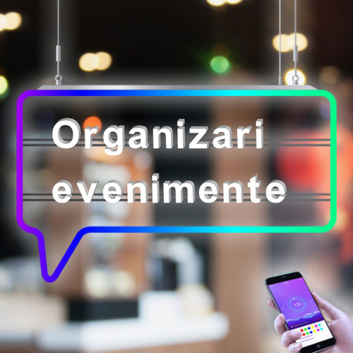 Decoratiune luminoasa seria glisabil cadru publicitar Organizari evenimente, 700x435mm, 6500K, abcMIX, K1282