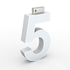 Cifra LED, ( 5 ), decorativa, 3D, luminoasa, seria glisabil track profil Al, 100mm, 6500K, abcMIX, C2350