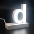 Litera LED, ( d ) mic, decorativa, 3D, luminoasa, seria magnetic baza, 120mm, 6500K, abcMIX, L1267