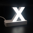 Litera LED, ( x ) mic, decorativa, 3D, luminoasa, seria magnetic baza, 120mm, 6500K, abcMIX, L1303