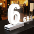 Cifra LED, ( 6 ), decorativa, 3D, luminoasa, seria magnetic baza, 170mm, 6500K, abcMIX, C1260