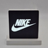 Lampa de veghe reincarcabila, obiect decorativ LED luminos seria magnetic baza logo Nike patrat, 135x140mm, 6500K, abcMIX, K1391