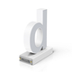 Litera LED, ( d ) mic, decorativa, 3D, luminoasa, seria magnetic baza, 220mm, 6500K, abcMIX, L1361