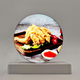 Lampa de veghe reincarcabila, obiect decorativ LED luminos seria magnetic baza pui rotisat rotund, 135x140mm, 6500K, abcMIX, K1381